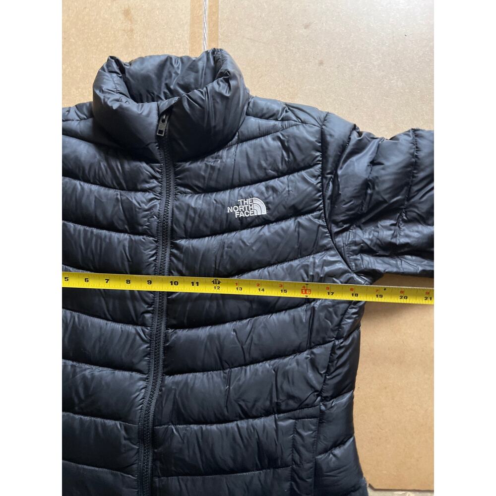 The North Face Down Puffer Coat Womens Medium Black Long 700 Fill Parka - Picture 6 of 10